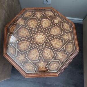 Intricate Wooden Octagonal Table